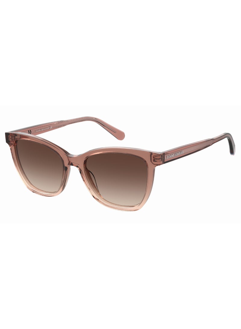 TOMMY HILFIGER Women's Uv Protection Rectangular Shape Acetate Sunglasses Th 1981/S Brown 45 - Lens Size: 45.2 Mm - Nude - Image 1