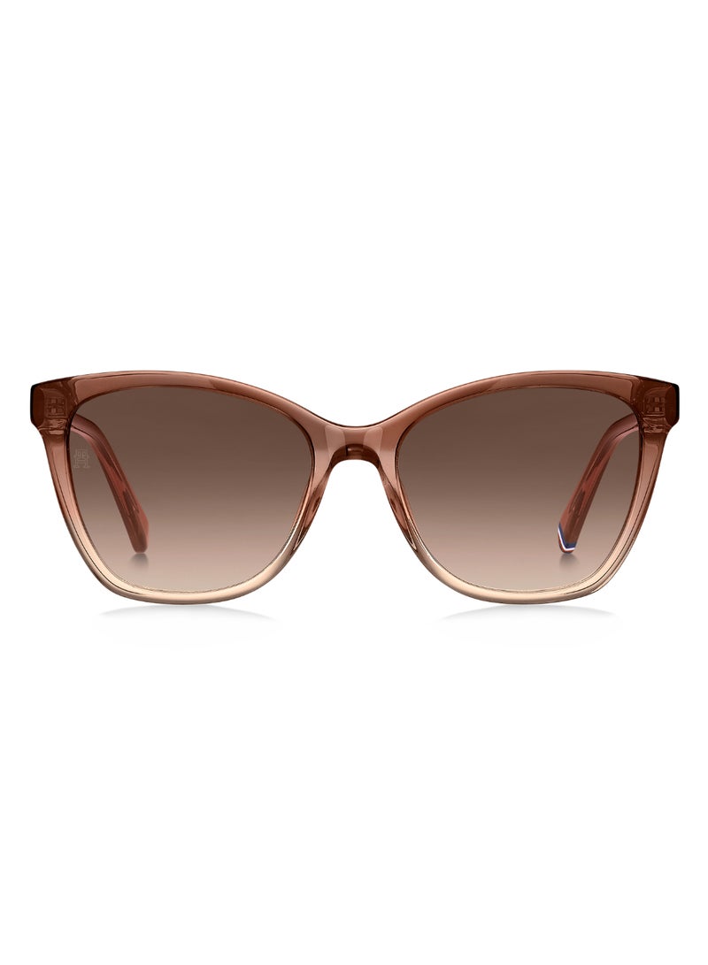 TOMMY HILFIGER Women's Uv Protection Rectangular Shape Acetate Sunglasses Th 1981/S Brown 45 - Lens Size: 45.2 Mm - Nude - Image 3