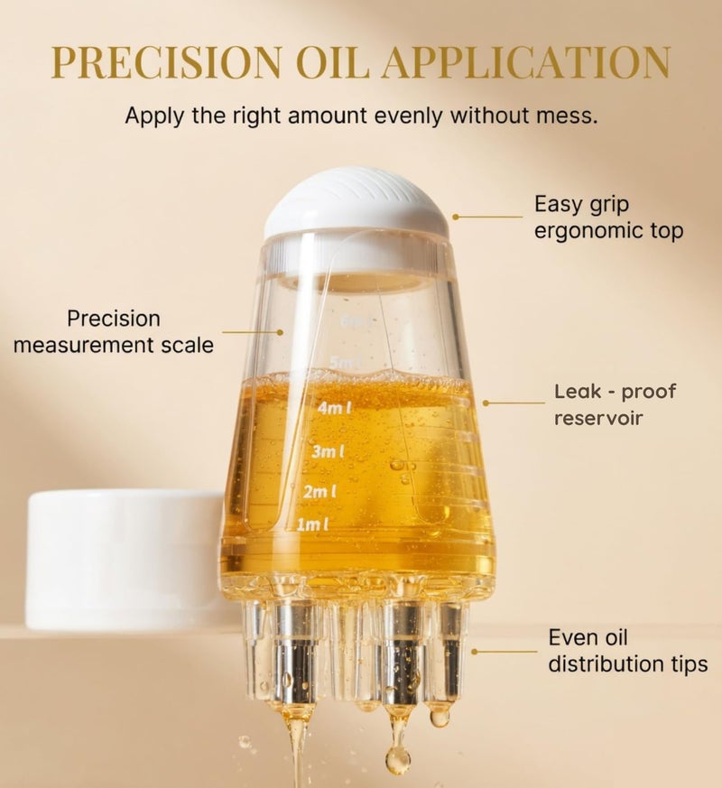 INSIME Hair oil scalp applicator tool for hair | Small Serum & oil applicator for scalp and massager | Oiling tool for scalp hair Tiny oil applicator & dispenser (Mini size - 5 CM) - Image 2