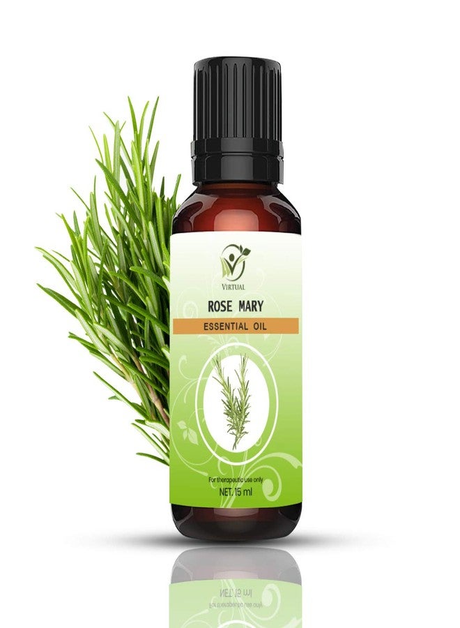 افتراضي زيت إكليل الجبل العطري من فيرتوال، زيت عطري نقي وطبيعي 100% للعناية بالوجه والبشرة والشعر (15 مل) - Image 1