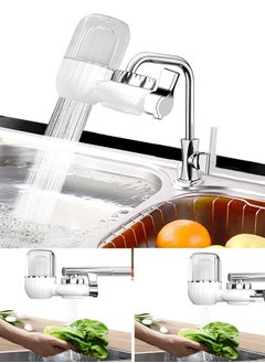 Excefore Transparent Shell Faucet Water Filters 7 Stage Filter Activated Carbon Faucet Filter Systems Tap Water Filters and Kitchen Purifiers Reduces Chlorine Taste Odor Fits Standard Faucets  - Image 3