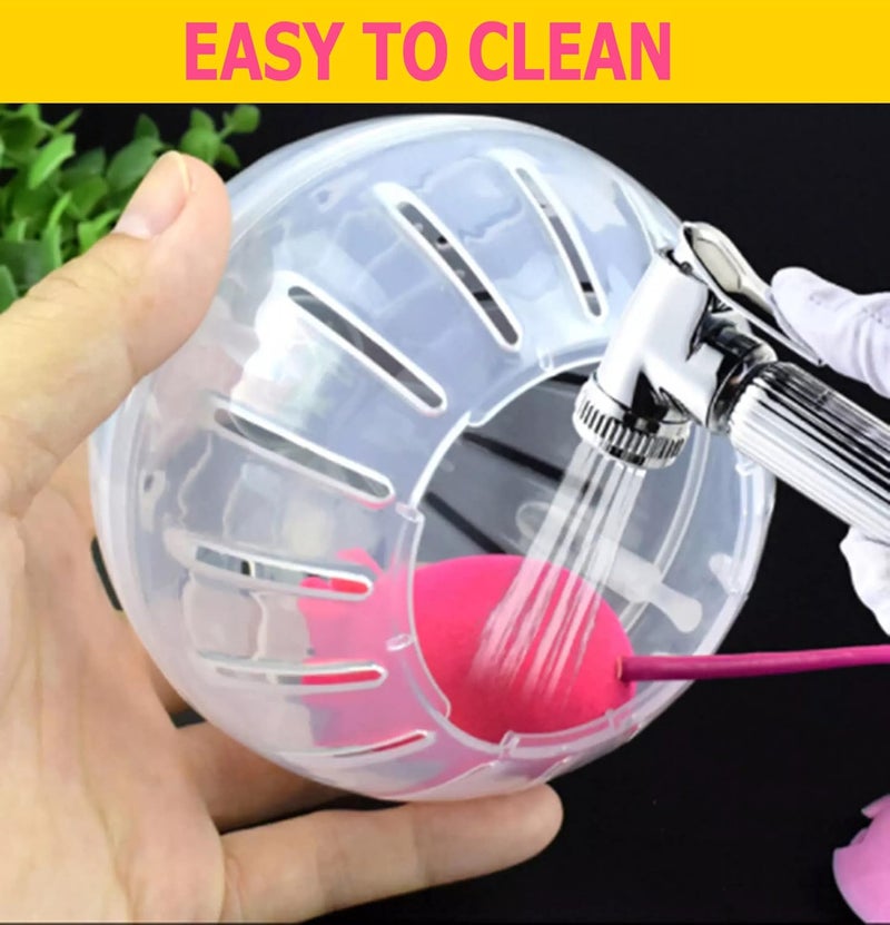 Sage Square كرة الهامستر، كرة تمرين مع غطاء قابل للتثبيت، بلاستيك متين، توفر المرح والترفيه، للهامستر القزم، الفأر، الجربيل، خنزير غينيا، الشينشيلا 12 سم (أبيض) - Image 2