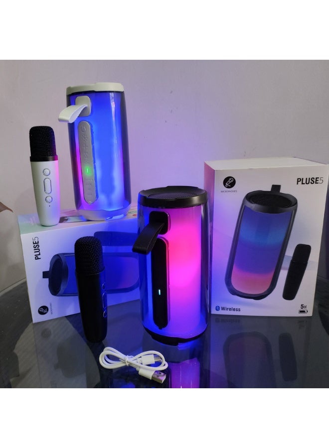 NIBEMINENT Pulse 5 Bluetooth Speaker Microphone Integrated Outdoor Portable Home Subwoofer Atmosphere Sense Desktop Wireless Karaoke Speaker  - Image 2