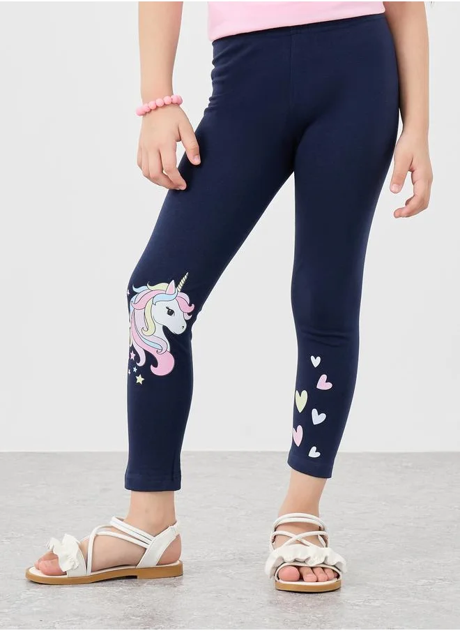 Styli Styli Graphic Print Cotton Leggings