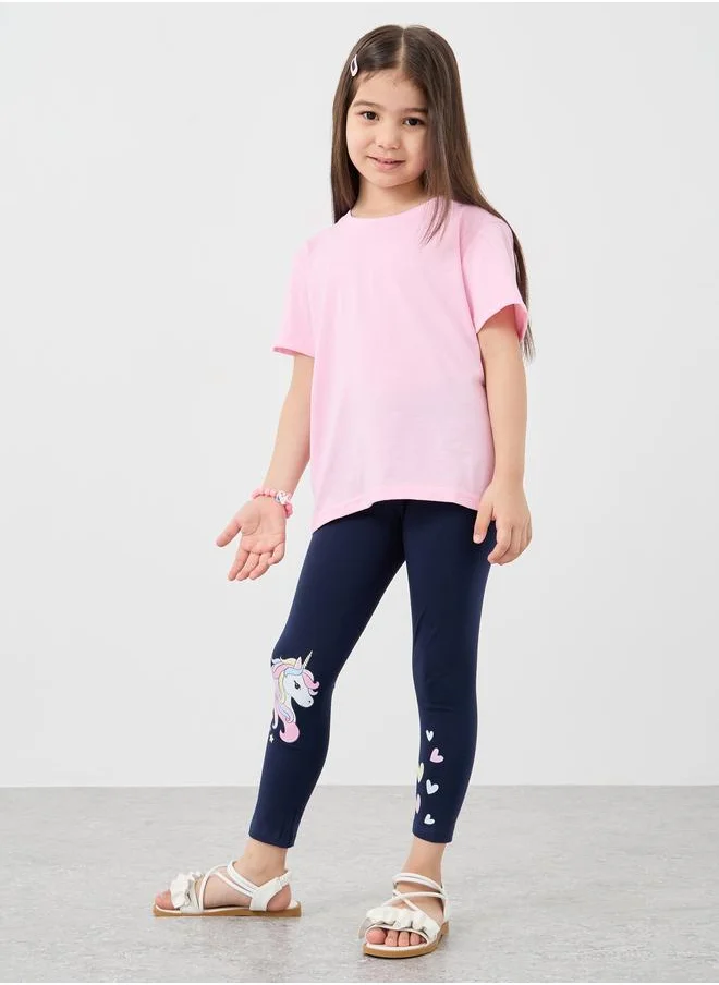 Styli Styli Graphic Print Cotton Leggings