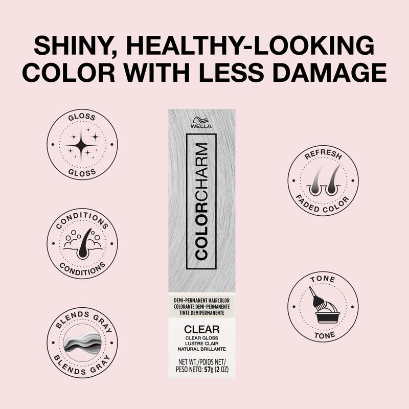 COLORCHARM Demi Permanent Hair Color | Clear Gloss for Shine Boost | Enhance, Refresh & Tone | 2 Fl Oz - Image 4