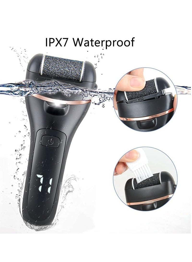 0TO1 TECH Electric Callus Remover for Feet, Rechargeable Pedicure Tools Foot Care Feet File, 13 in 1 Callous Remover Kit for Remove Cracked Heels and Dead Skin, with 3 Roller Heads 2 Speed, Battery Display - Image 3