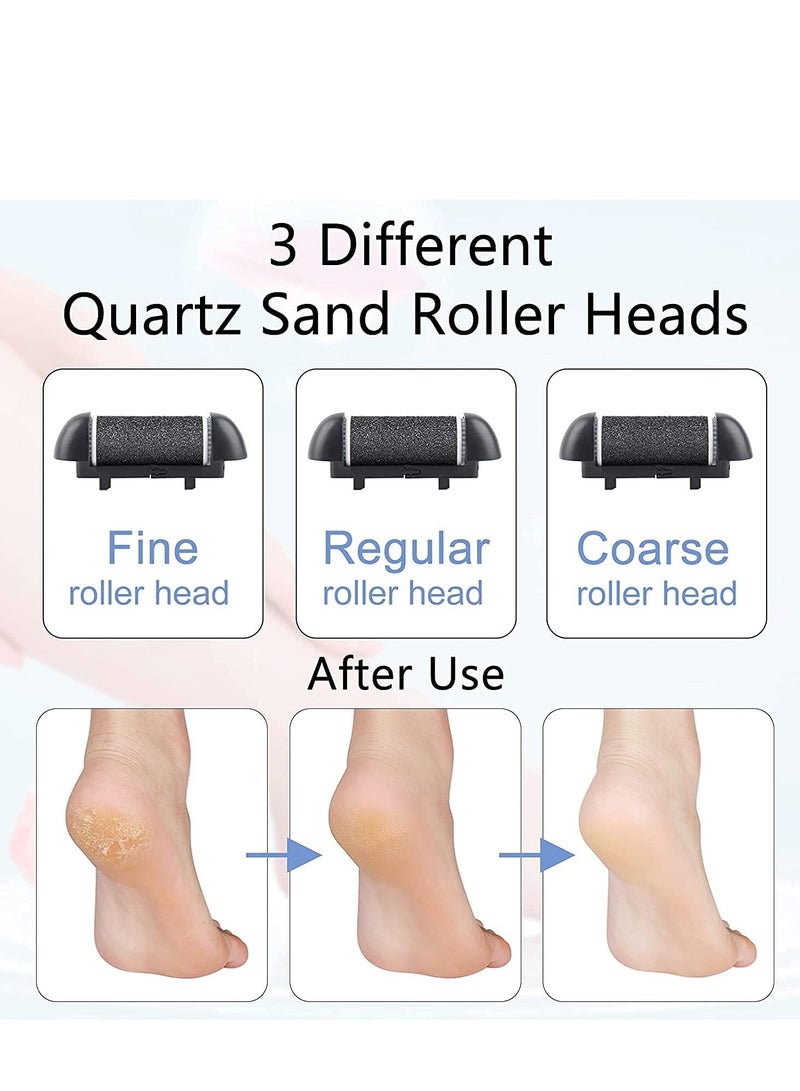 0TO1 TECH Electric Callus Remover for Feet, Rechargeable Pedicure Tools Foot Care Feet File, 13 in 1 Callous Remover Kit for Remove Cracked Heels and Dead Skin, with 3 Roller Heads 2 Speed, Battery Display - Image 4
