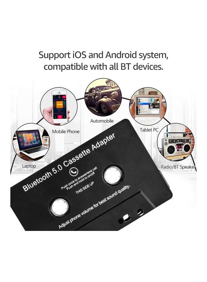 ماركة غير محددة BT Car Tape Adapter，Car Audio Bluetooth Cassette Receiver，Wireless Tape Auxiliary Adapter，Smartphone Audio Converter,Wireless Bluetooth Hands-Free for Home/Car  - Image 5