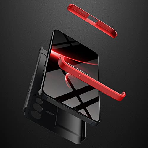 Kapa Double Dip Full 360 Protection Back Case Cover for Vivo V23 (5G) (Red, Black) - Image 5