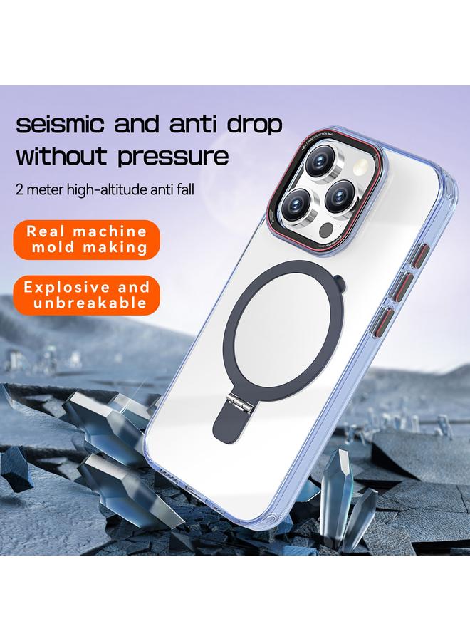 Zaboon Case For iPhone 12 Crystal TPU Hybrid PC MagSafe Holder Phone Case - Image 3