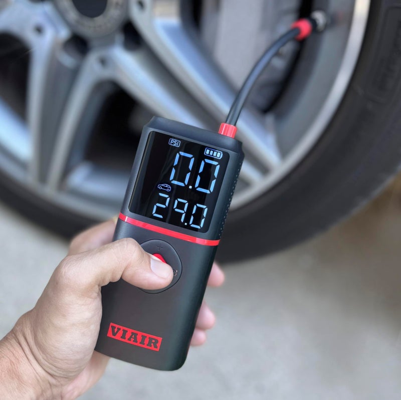 VIAIR EVC - Every Vehicle Carry™ Rechargeable Tire Inflator Portable Air Compressor with LED Light, Electric Air Pump for Cars, Bicycles, Motorcycles, Digital LED Display with preset function - Image 3