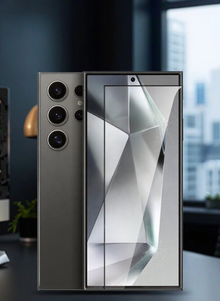 Glass Screen Protector for Samsung Galaxy S25 Ultra [Support Fingerprint Unlock], HD High definition transparent anti-scratch, no bubbles, easy to install - Image 2