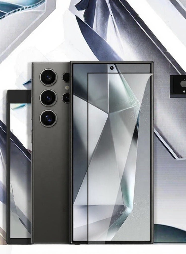 Glass Screen Protector for Samsung Galaxy S25 Ultra [Support Fingerprint Unlock], HD High definition transparent anti-scratch, no bubbles, easy to install - Image 4