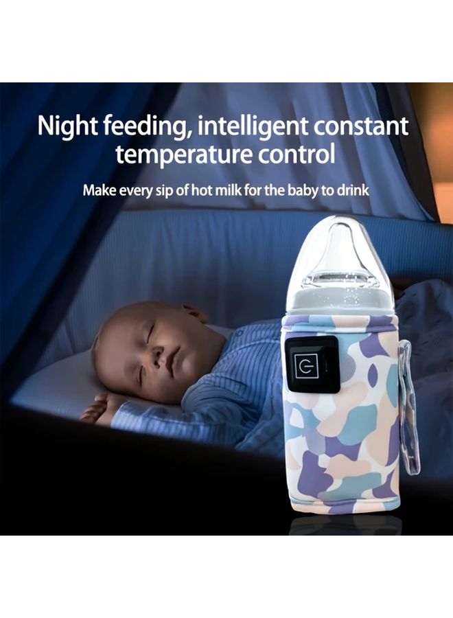 USB Milk Warmer Pink Travel Stroller Insulation Bag Portable Nursing Bottle Heater Christmas Halloween Thanksgiving Gift - Image 3