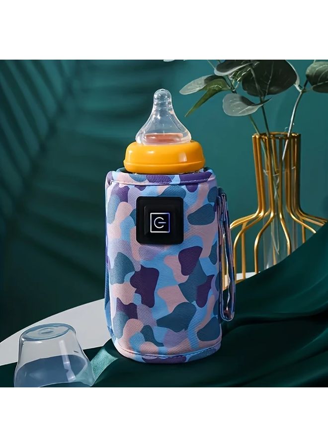 USB Milk Warmer Pink Travel Stroller Insulation Bag Portable Nursing Bottle Heater Christmas Halloween Thanksgiving Gift - Image 4
