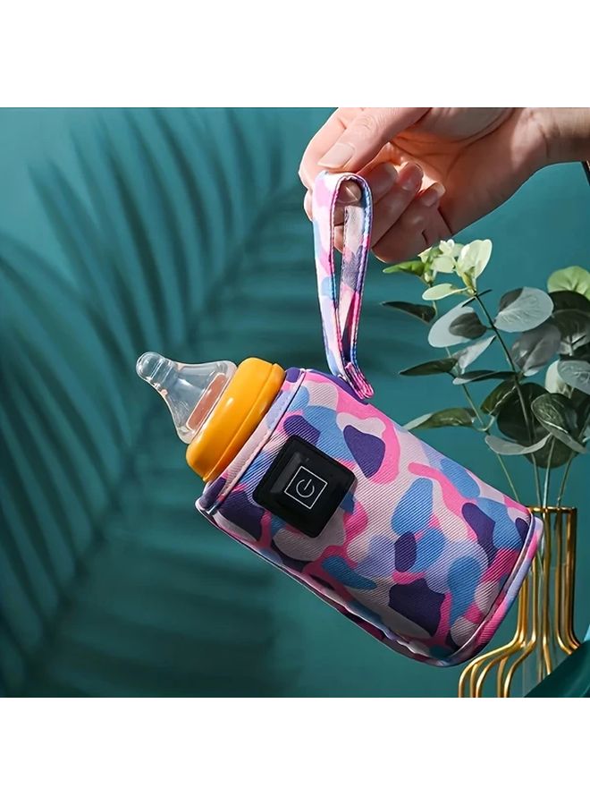 USB Milk Warmer Pink Travel Stroller Insulation Bag Portable Nursing Bottle Heater Christmas Halloween Thanksgiving Gift - Image 5