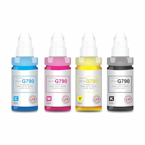 ProDot ProSeries Cn-G790 Inkjet Ink Refill Compatible with Canon Pixma G1000, G1010, G2000, G2010, G3000, G3010, G4000, G4010 Ink Tank Printers (70 ml, C/M/Y/K) - Image 1