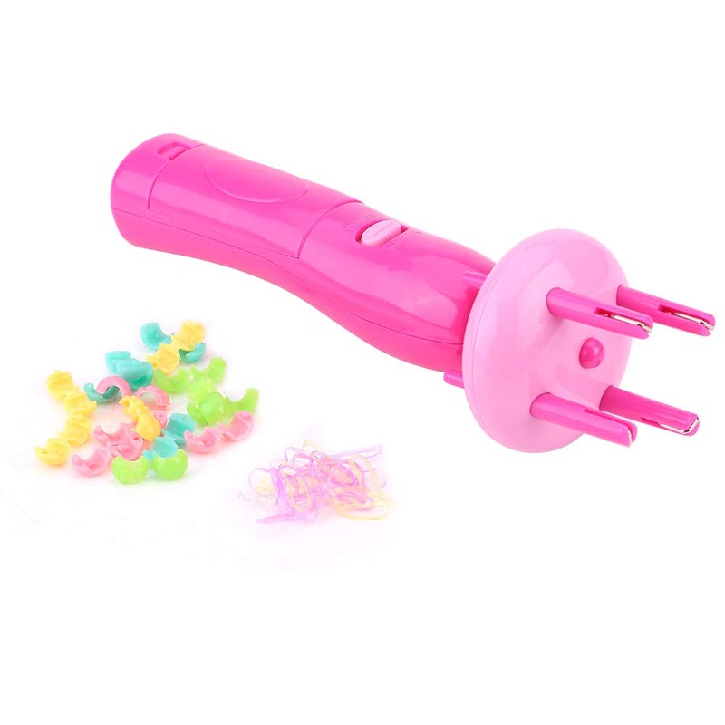 comfrt Hair Braider, Automatic Hair Braiding Tool, Electric Braider Hair Twist Tool, Hair Knitted Hair Twister Braid Device for Girl's Headdress, Pink - Image 1