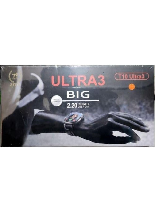 ساعة ذكية T10 ULTRA 3 أجمل وأرقي ساعة رجالي بشاشة كبيرة وإمكانيات خيالية.مع اجراء المكالمات. أعظم هدية للرجال