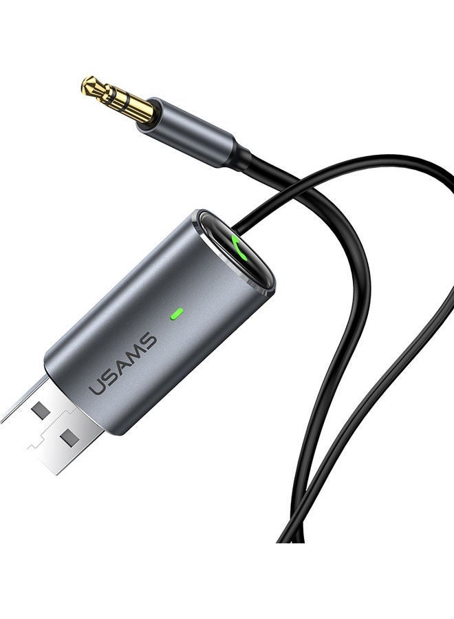 NIBEMINENT USAMS Aluminum Alloy Car Wireless Audio Receiver Iron-Grey - Image 2