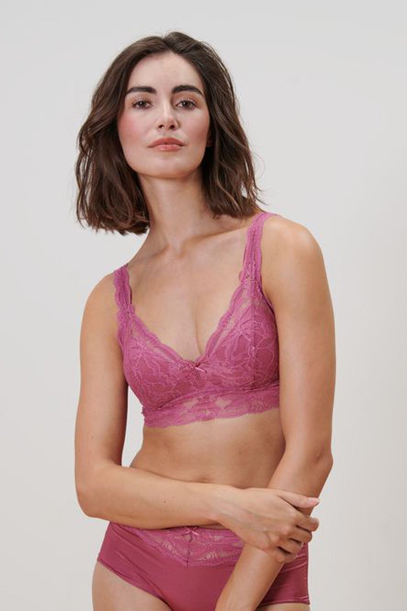 Tchibo سوتيان نسائي دانتيل بدون حشوة، وردي باهت - Image 1