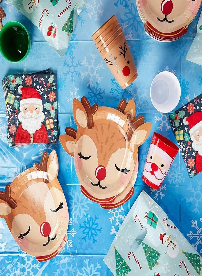 Sparkle and Bash 24 Pack Plastic Christmas Cups for Kids, 4 Xmas Designs - Table Decoration for Holiday Parties, 16 oz - Image 3