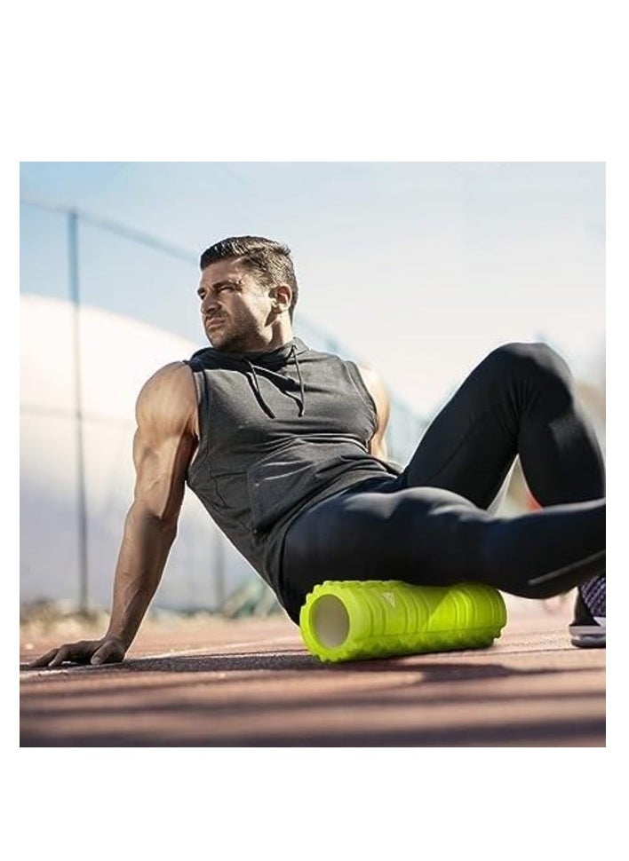 MahMir Eva Foam Roller For Yoga, Deep Tissue Massage, Stretching, Physical Therapy, Relieve Stress, Improve Mobility With Foam Roller For Legs And Muscles - Deep Tissue Massage Tool (Green)  - Image 2