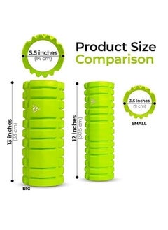 MahMir Eva Foam Roller For Yoga, Deep Tissue Massage, Stretching, Physical Therapy, Relieve Stress, Improve Mobility With Foam Roller For Legs And Muscles - Deep Tissue Massage Tool (Green)  - Image 3