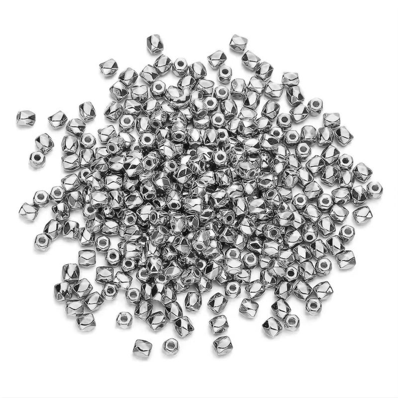 INDIKONB Spacer Beads for Jewellery and Bracelet Making | Fancy CCB Plastic Small Beads | Plated Spacers for Bracelets Craft and DIY Accessories - Image 3
