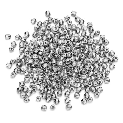 INDIKONB Spacer Beads for Jewellery and Bracelet Making | Fancy CCB Plastic Small Beads | Plated Spacers for Bracelets Craft and DIY Accessories - Image 1