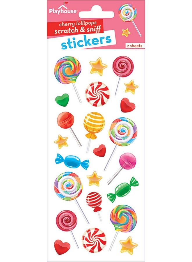 Playhouse Candy Shop Cherry Scented Scratch & Sniff Stickers 1 Pack Of Two Sticker Sheets - Image 3