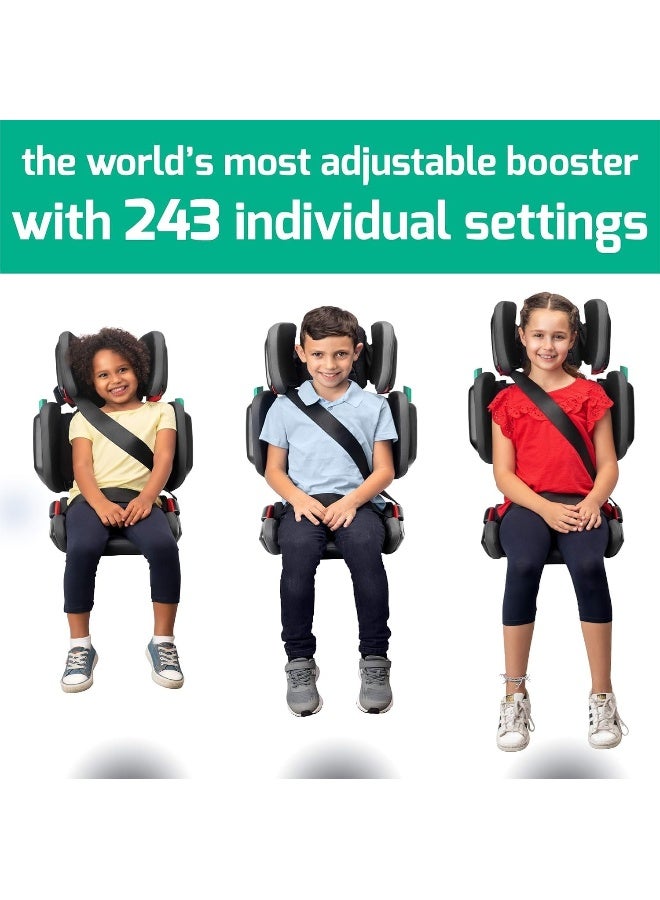 mifold مقعد سيارة ميفولد هيفولد القابل للتعديل للأطفال مع حزام - رمادي داكن - Image 2