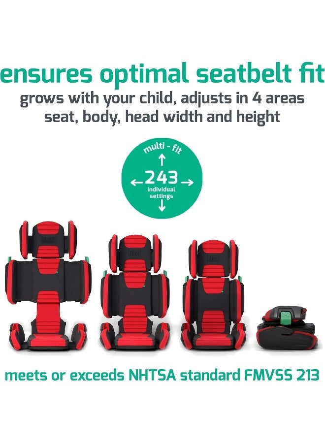 mifold مقعد سيارة ميفولد هيفولد القابل للتعديل للأطفال مع حزام - رمادي داكن - Image 5