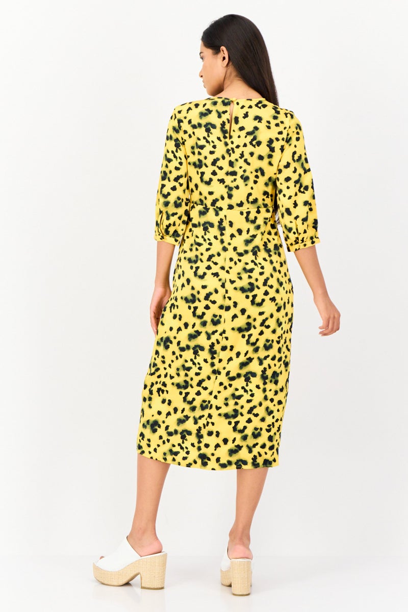 ONLY Women Allover Print Midi Dress, Multicolor  - Image 4