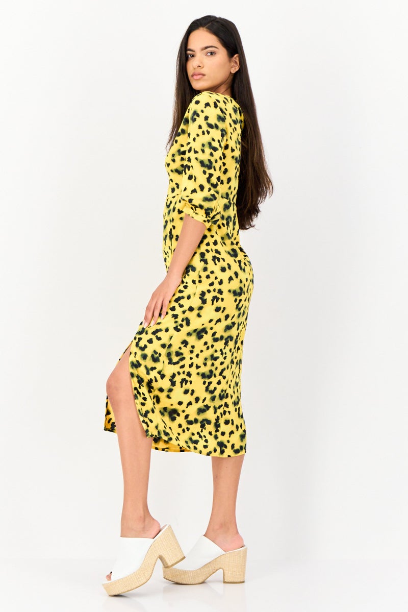 ONLY Women Allover Print Midi Dress, Multicolor  - Image 3
