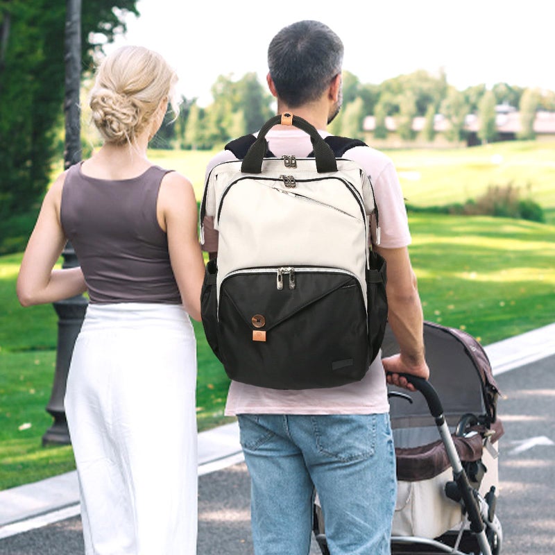 Hap Tim Baby Diaper Bag for Boys Girls, Large Backpack Diaper Bags with Double Compartments, Baby Registry Search Shower Gifts Stuff Newborn Must Havesï¼ˆ7340-BHï¼‰ - Image 4