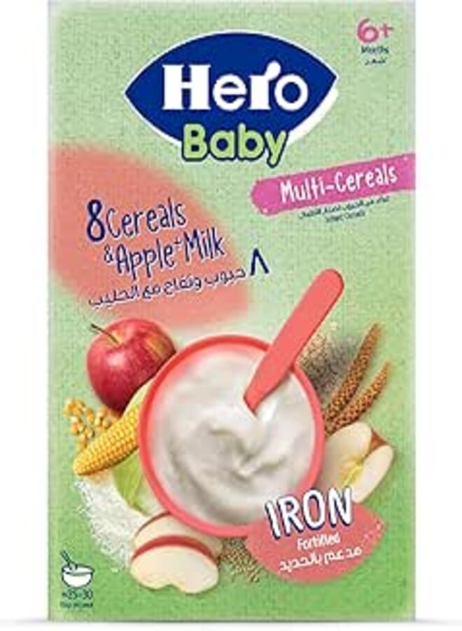 Hero baby 8 Cereal & Apple with Milk 150gm