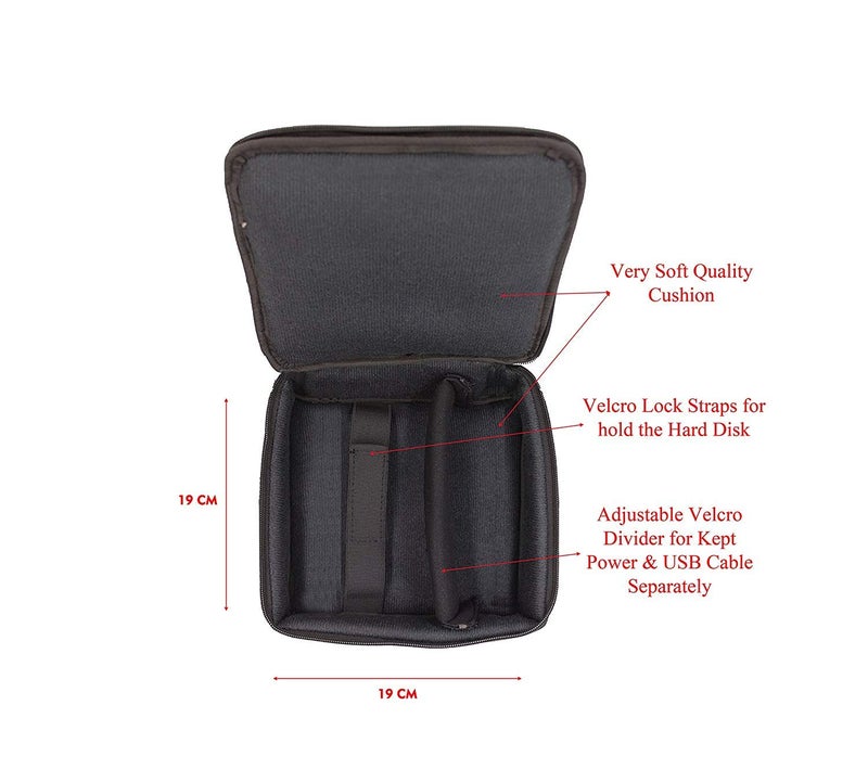 Saco Shock Proof Case Protector Bag for WD My Book 4TB External Hard Drive 3.0 USB (Black) WDBBGB0040HBK-BESN - Image 3