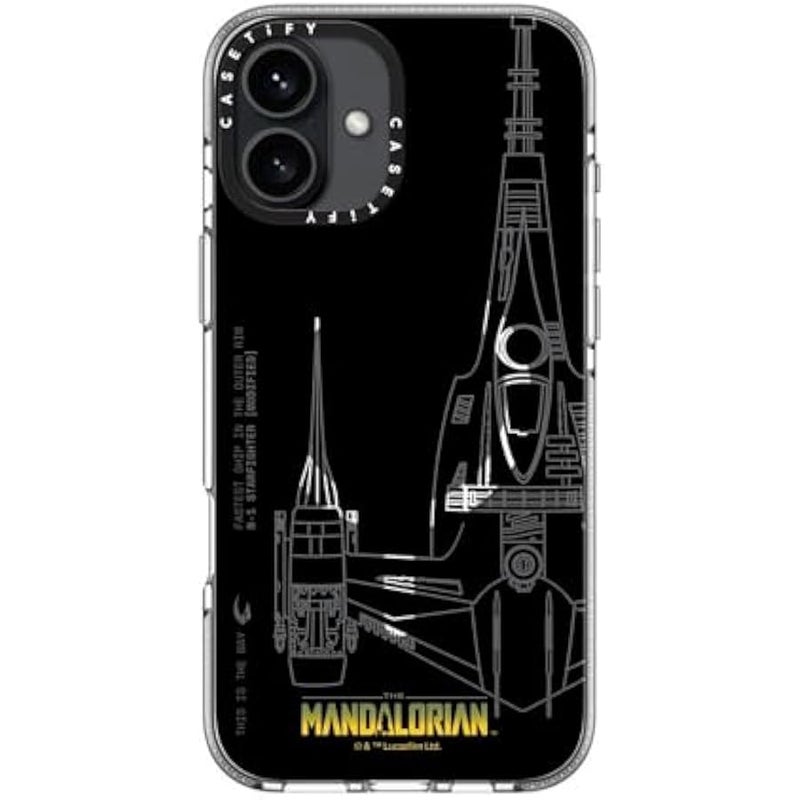 Casetify Clear iPhone 16 Plus Case 【Mandalorian Co-Lab/Not Yellowing / 6.6ft Drop Protection/Compatible with Magsafe】 - N-1 Starfighter Case - Clear - Image 5