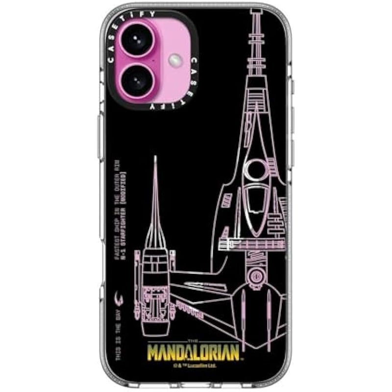 Casetify Clear iPhone 16 Plus Case 【Mandalorian Co-Lab/Not Yellowing / 6.6ft Drop Protection/Compatible with Magsafe】 - N-1 Starfighter Case - Clear - Image 2