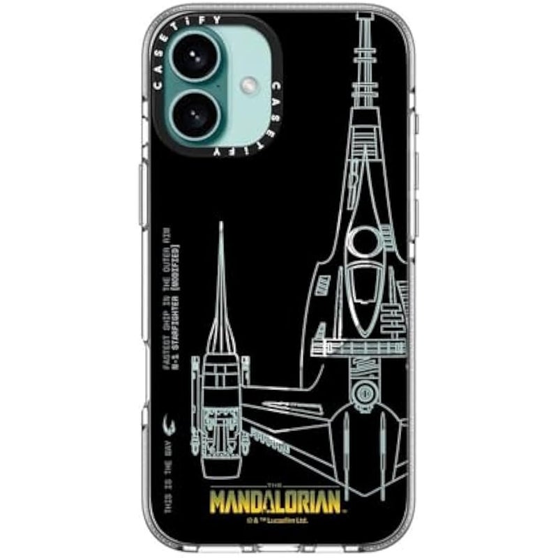 Casetify Clear iPhone 16 Plus Case 【Mandalorian Co-Lab/Not Yellowing / 6.6ft Drop Protection/Compatible with Magsafe】 - N-1 Starfighter Case - Clear - Image 4