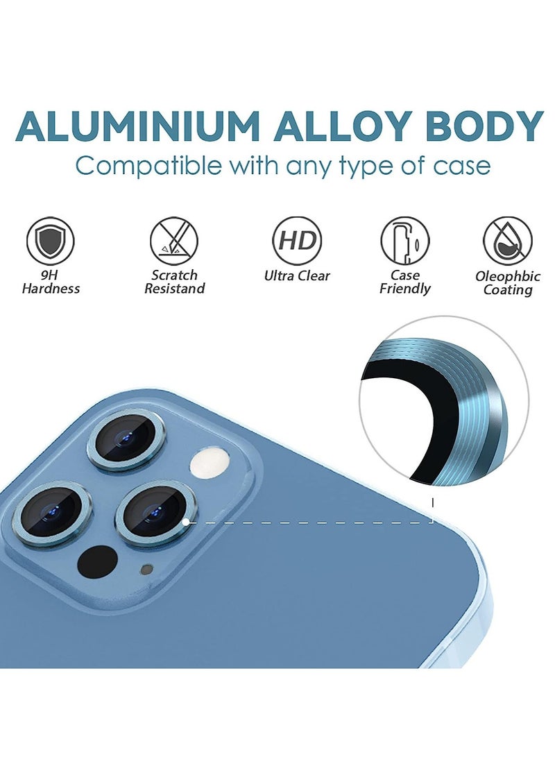 ELTRAZONE iPhone 13 Pro Max (6.7 inch)/ iPhone 13 Pro (6.1 inch) Camera Lens Protector,Anti Scrach HD Tempered Metal Glass Camera Screen Protector - Image 4