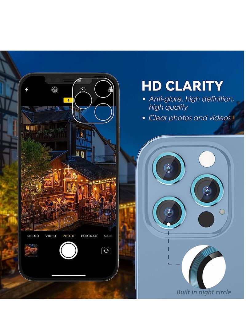 ELTRAZONE iPhone 13 Pro Max (6.7 inch)/ iPhone 13 Pro (6.1 inch) Camera Lens Protector,Anti Scrach HD Tempered Metal Glass Camera Screen Protector - Image 3