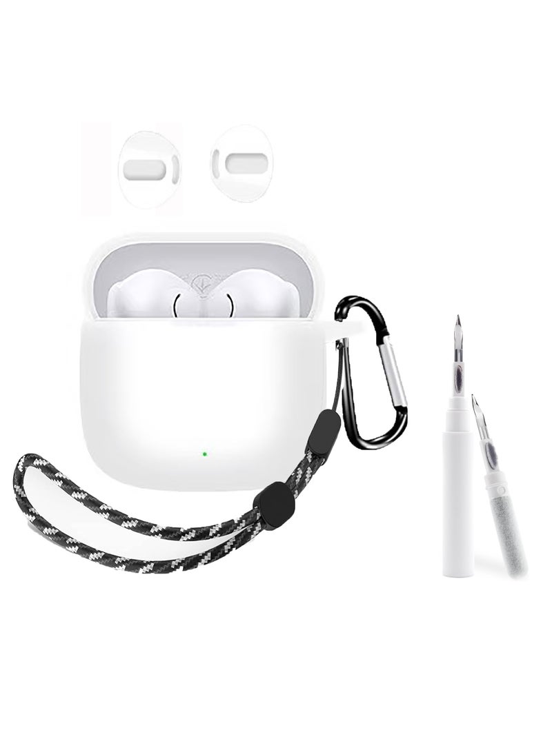 Silicone Protective Case Cover for Huawei FreeBuds Se 3 with Cleaner Kit and Ear Tips (white) - Image 1