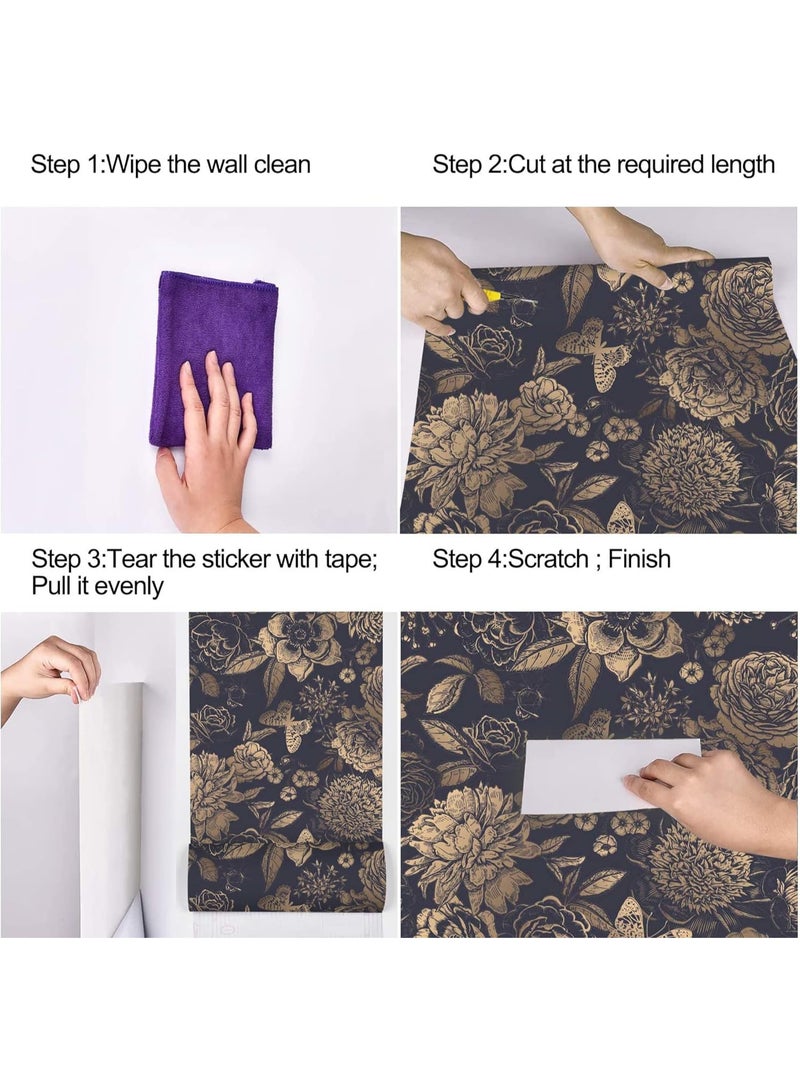 [ بفك ] 40cm * 5M ورق الحائط ، التصميم الإبداعي ، لون نمط خلفية ذاتية اللصق ، تنطبق على مجموعة متنوعة من ديكور المنزل - Image 3