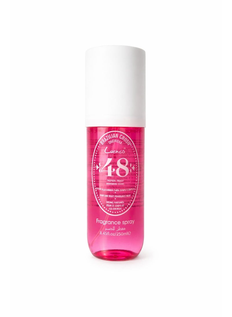 Brazilian Crush Chirosa ( 48 ) Body and Hair Mist with a distinctive, attractive, and long-lasting fragrance. 250ml Body Mist