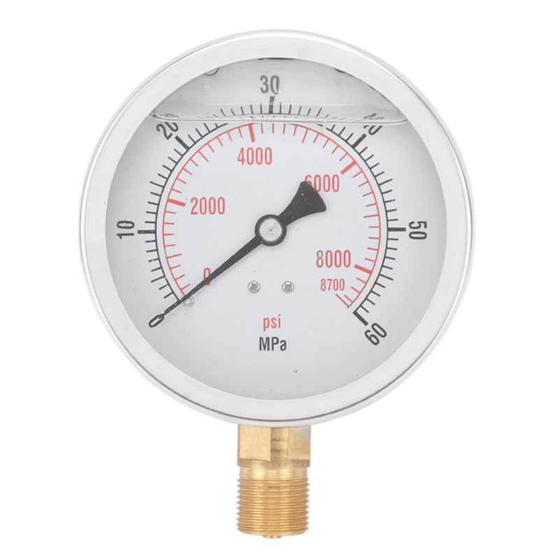 M20x1 CO2 Cylinder Pressure Gauge 8700 PSI Carbon Dioxide Gas Pressure Meter - Image 2