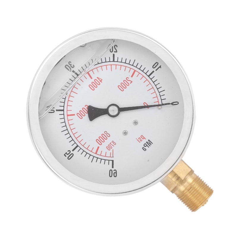 M20x1 CO2 Cylinder Pressure Gauge 8700 PSI Carbon Dioxide Gas Pressure Meter - Image 3