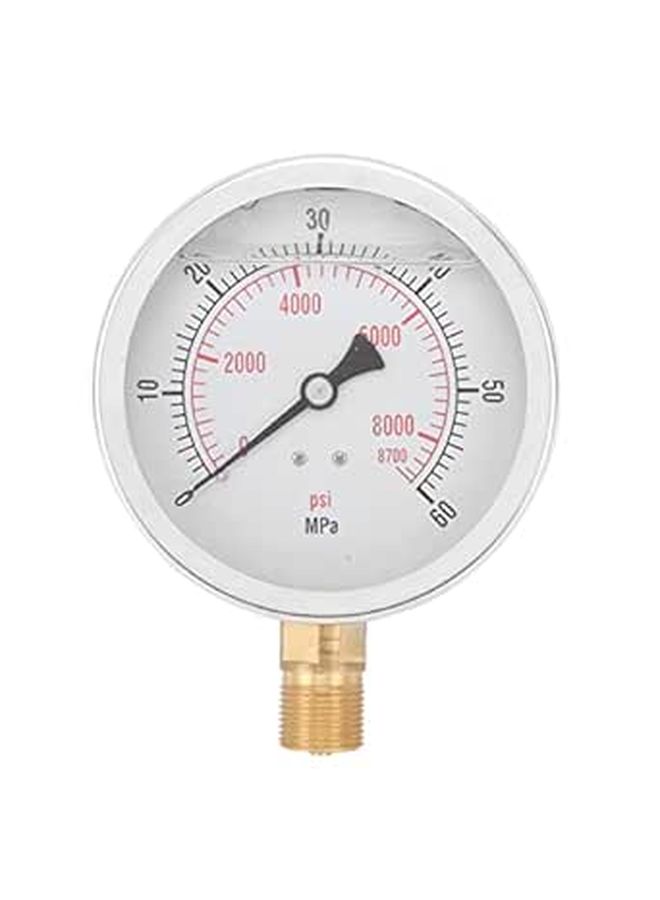 M20x1 CO2 Cylinder Pressure Gauge 8700 PSI Carbon Dioxide Gas Pressure Meter - Image 1